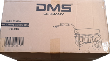 DMS 70L Fahrradanhänger mit Hochdeichsel - Schwarz (FH-01)