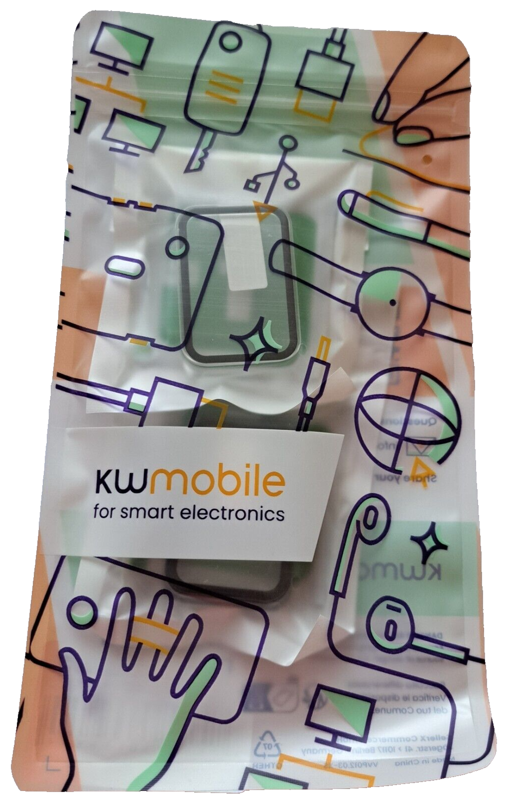 kwmobile 2x Full Body Cover mit Tempered Glass für Oppo Band2 in der Farbe Schwa