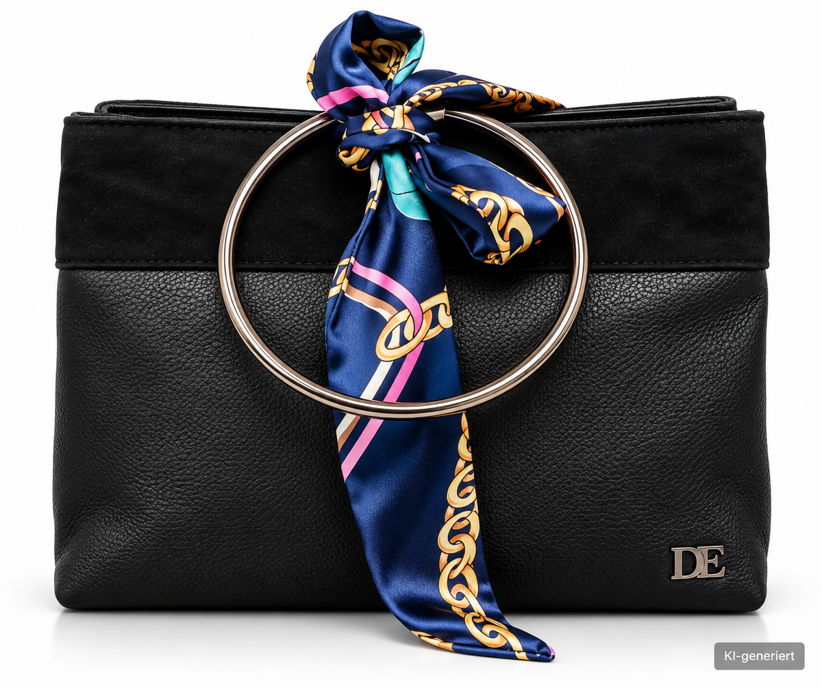 Desiderius Cailin Damen Ledertasche Schwarz Blogger Edition Echtleder Tasche F2