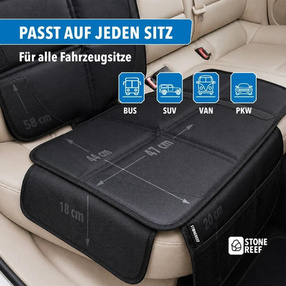 STONE REEF Kindersitzunterlage Autositz Sitzschoner ISOFIX Schwarz Schutzmatt A9