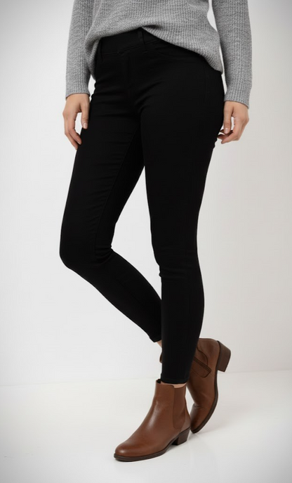 ANNI FOR FRIENDS Damen Jeggings Gr. 38 Knöchellang Rundumdehnbund Stretch D3