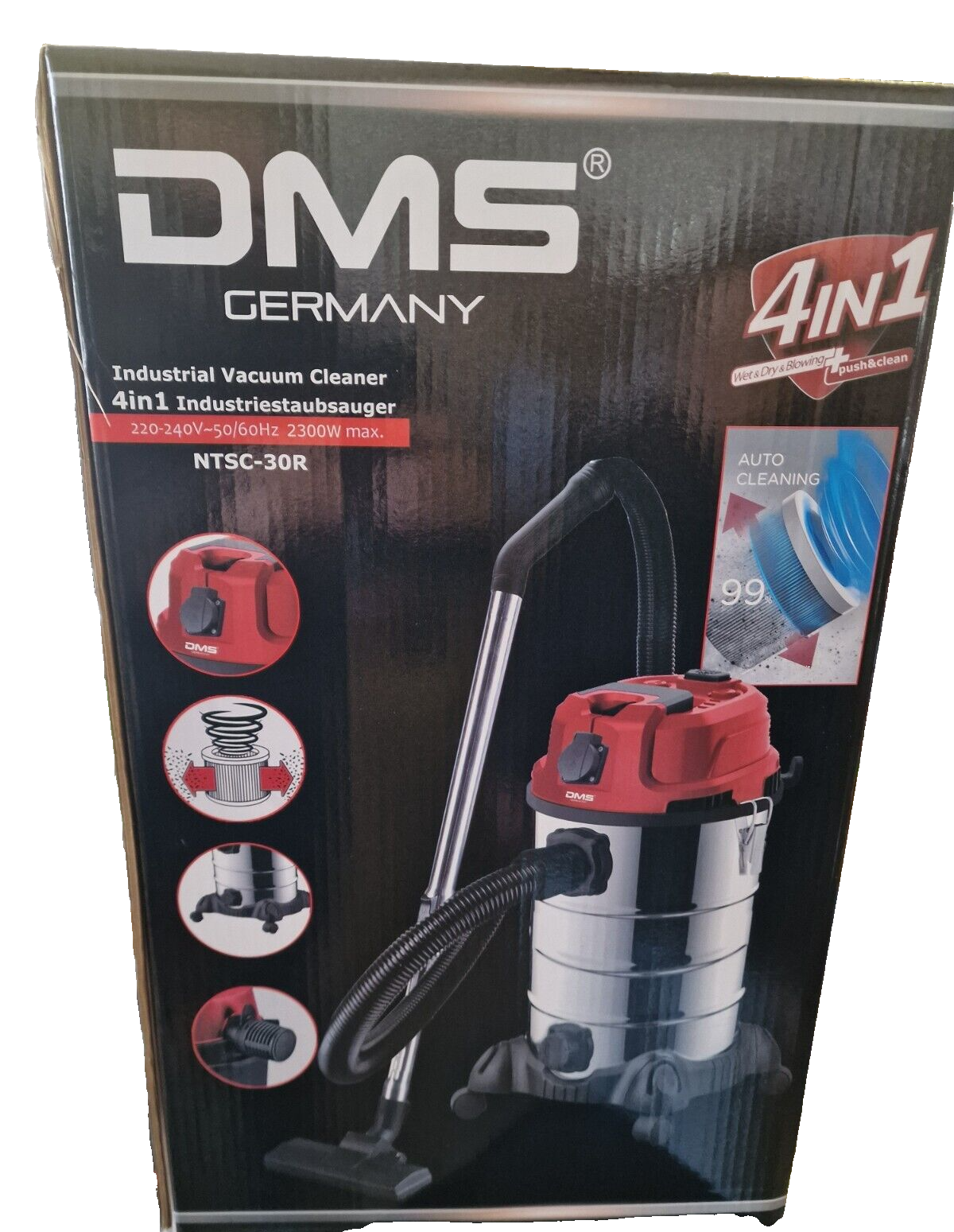 DMS 4in1 Vacuum Cleaner NTSC-30R, Industriestaubsauger