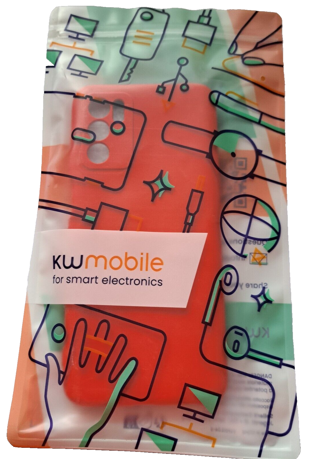 kwmobile Rubberized TPU Case mit Camera Lens Protector für Oppo A16 / A16s /A54s