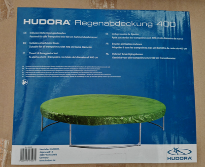 HUDORA Regenabdeckung Trampolin Ø400cm Grün Schutzplane Abdeckplane 65022 E2