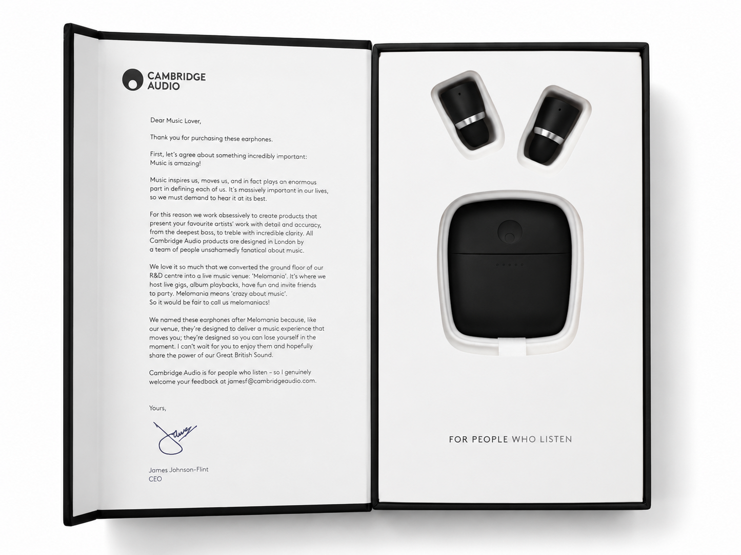 Cambridge Audio Melomania 1+ Schwarz True Wireless Bluetooth In-Ear Kopfhörer A8
