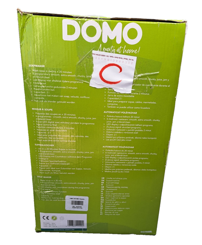 DOMO DO705BL Suppenkocher 2L Mixer 6 Programme Edelstahl Soup Maker LED C2