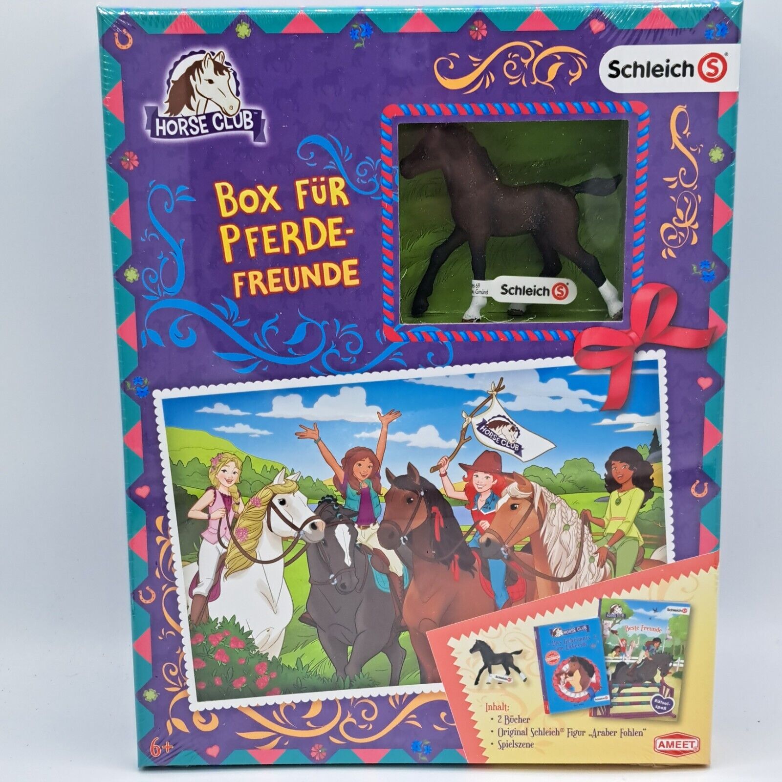 Schleich Horse Club Box für Pferdefreunde, Lesen, Spielen Pferde, Set