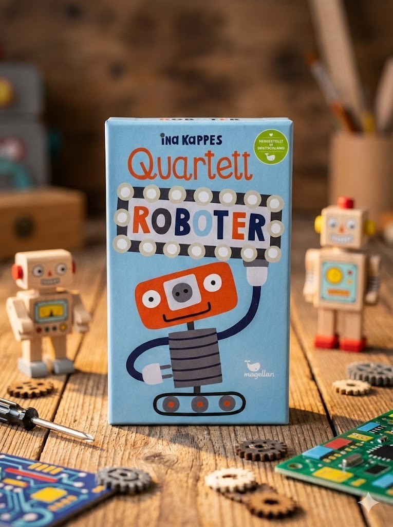 Magellan Quartett Roboter Ina Kappes 32 Karten Kinder ab 5 Jahren N3061 D4