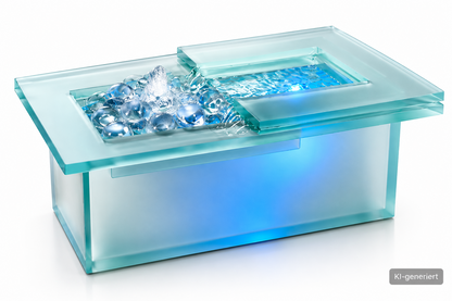 Heissner Meeresbrise Zimmerbrunnen Indoor Wasserbrunnen AquaFresh Türkis HA26