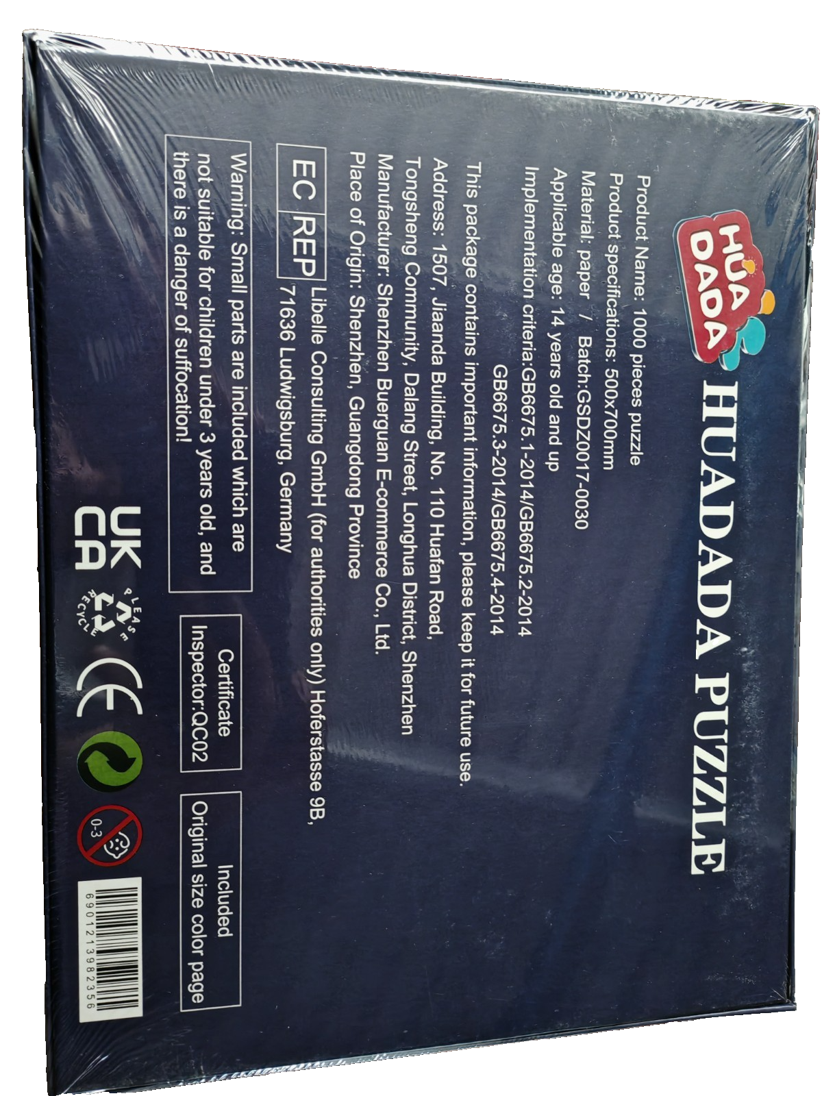 Huadada Puzzle 1000 Teile 1000 Pieces Jigsaw Puzzle Freizeit Spiel