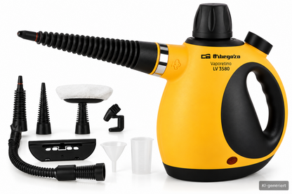Orbegozo LV3580 Dampfreiniger 1050W 3,2 Bar 350ml inkl. 9 Zubehörteilen B-02