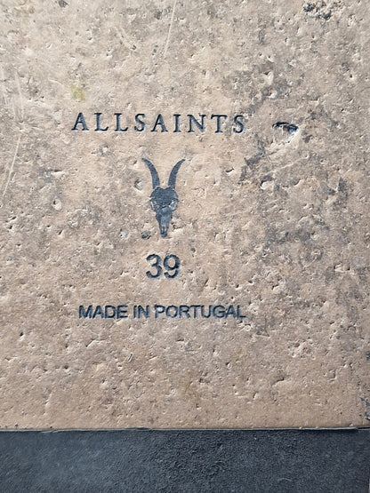 Allsaints, Mae Sandal, Cow Leder, Damen, Schwarz, Größe 39