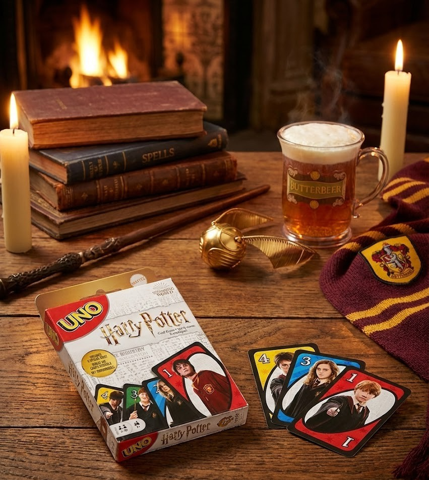 Mattel UNO Harry Potter Kartenspiel Spielkarten für Kinder & Erwachsene