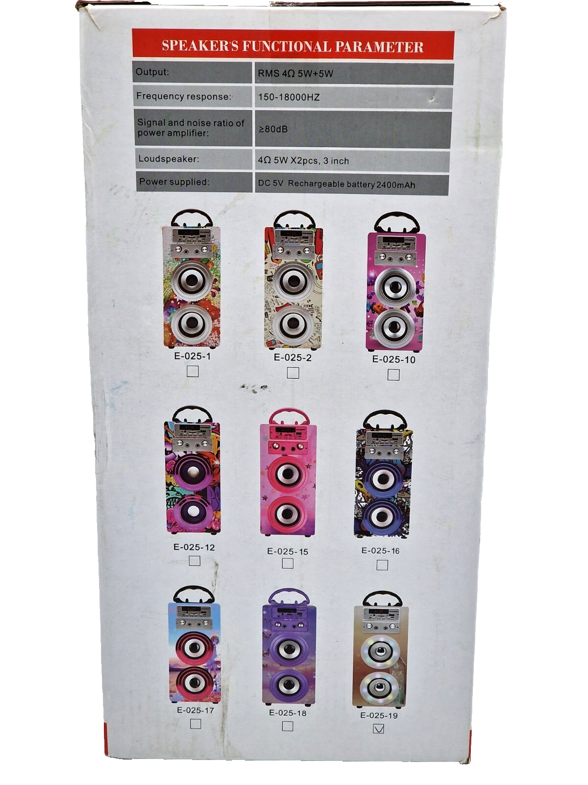 Dynasonic E-025 Karaoke Lautsprecher Bluetooth Mikrofon Akku USB SD FM TWS HA24