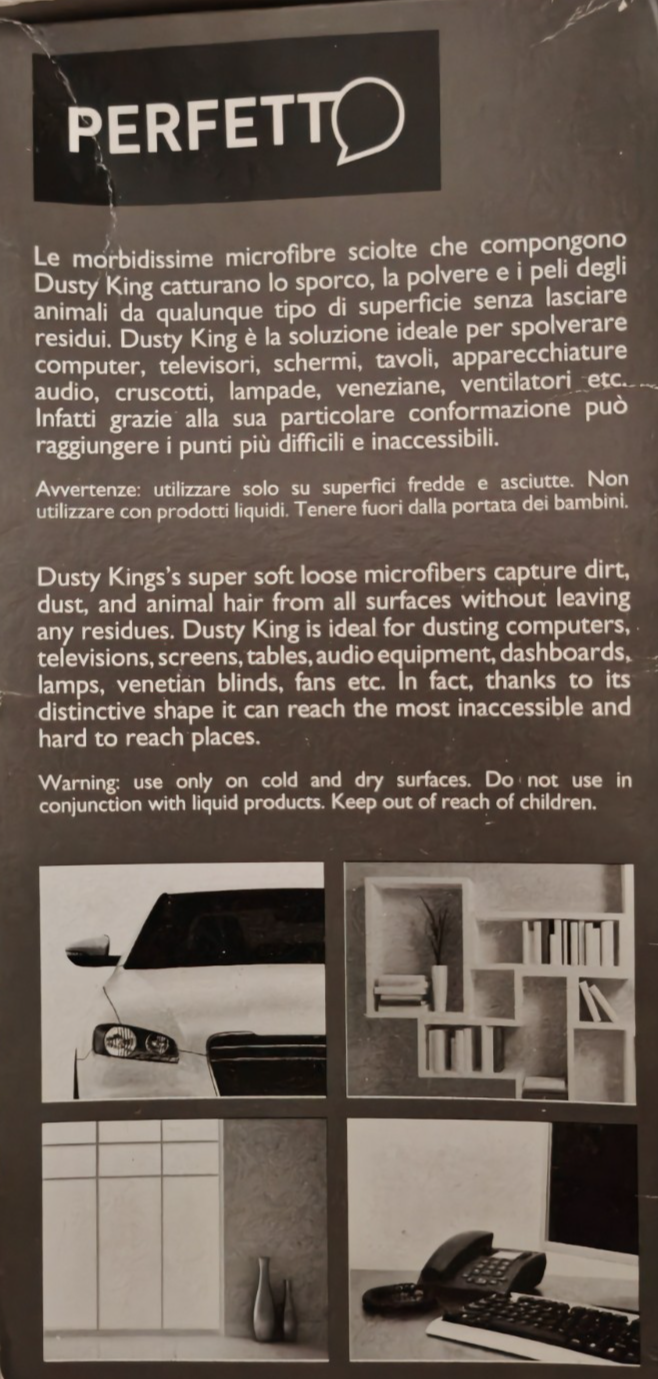 Piumino Perfetto Dusty King Staubwedel mit Behälter Staubwischer Reinigung B5