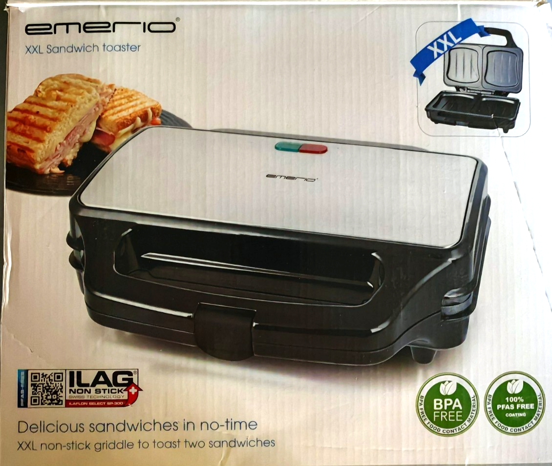 EMERIO XXL Sandwichtoaster ST-109562.17 900W Sandwichmaker XXL Toast HOA5
