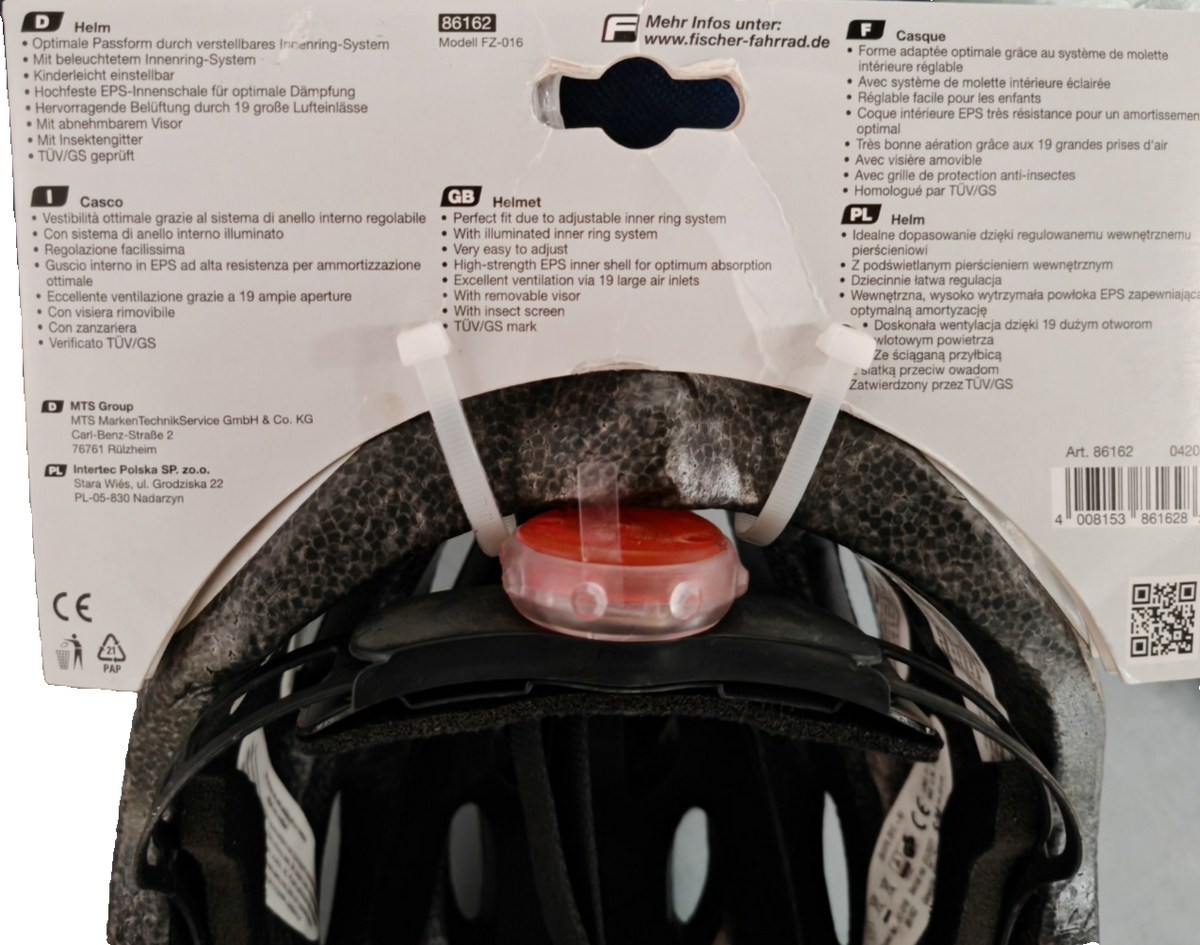 FISCHER Fahrradhelm S/M 54-59 cm Schwarz MTB Radhelm verstellbar GS E2