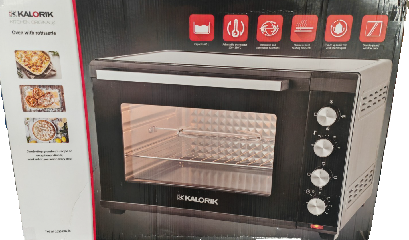 Kalorik TKG OT 2035 CRL Backofen mit Drehspieß Umluft 45L 1400W Grill Ofen HA25