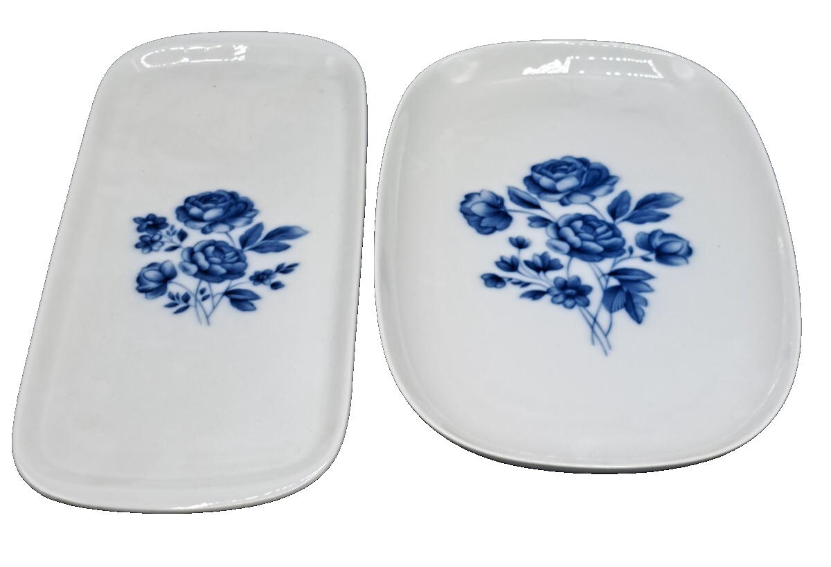 Arzberg Porzellan Kaffeeservice Blau Rosen Vintage Geschirr Set
