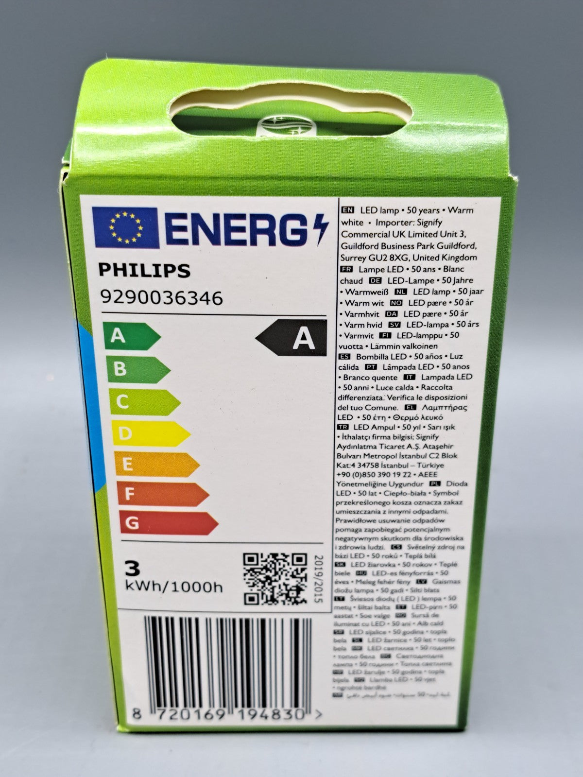 Philips UltraEfficient LED GU10 2,1W 375lm 2700K 50W Ersatz Spot 36° HA35