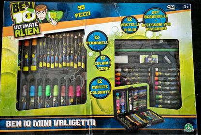 Ben 10 Ultimate Alien Malkoffer 55tlg Malset Buntstifte Filzstifte Farben D9