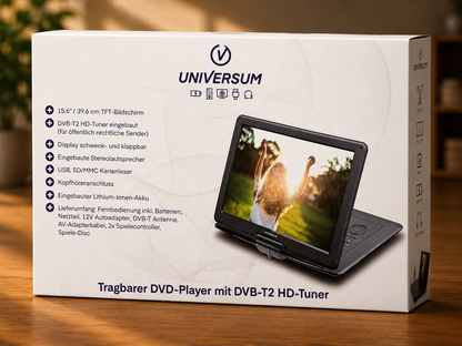 Universum DVD Player DVB-T2 HD Tuner Tragbar USB Radio Bildschirm mobil D10G