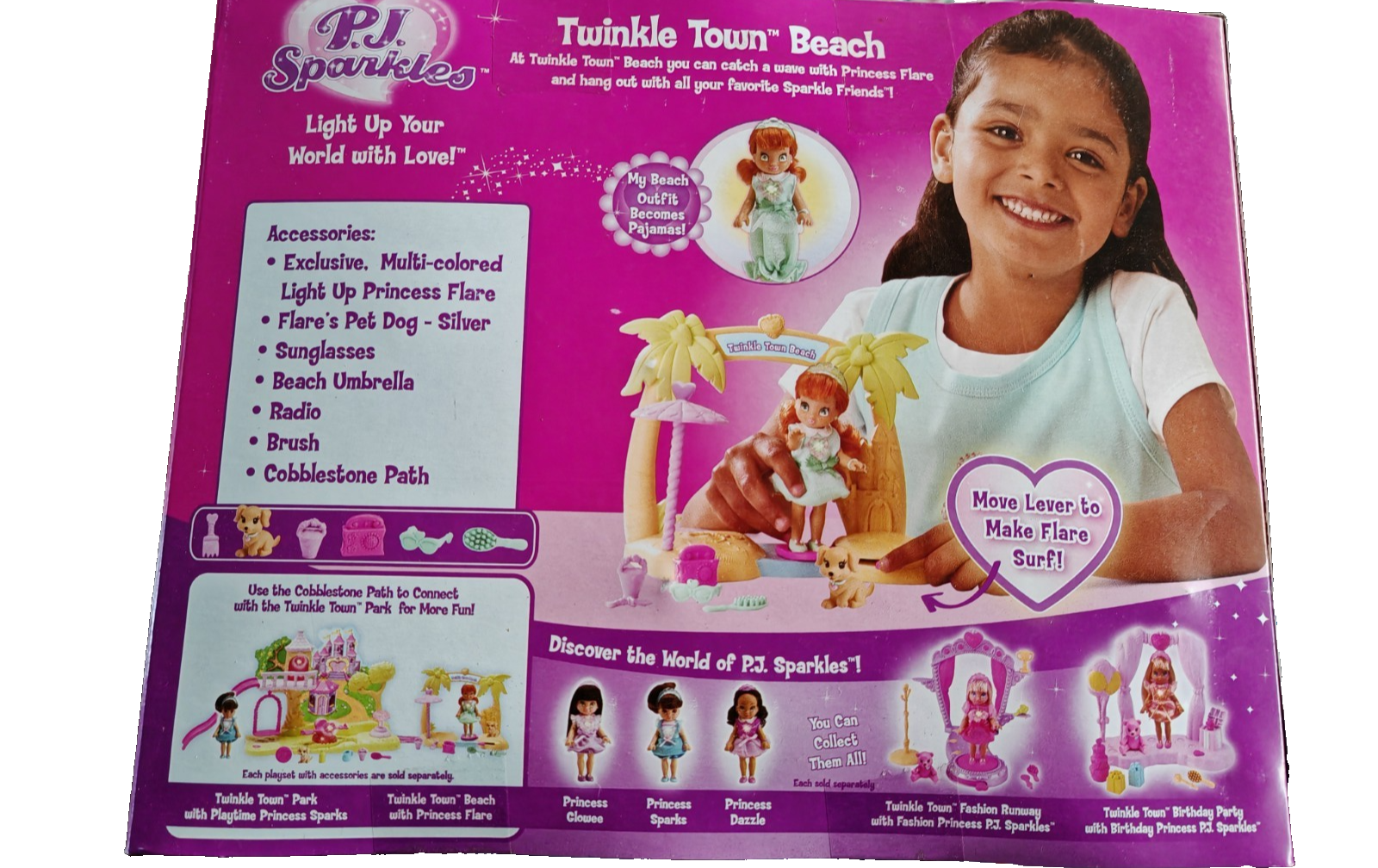 PJ Sparkles Twinkle Town Fashion Runway Spielset Modepuppe Beach Puppen Spiel D4