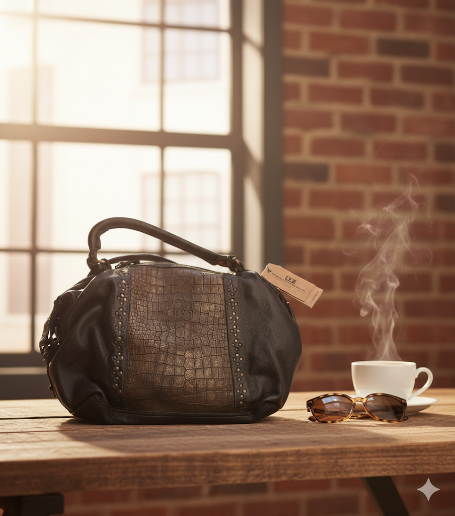 Desiderius Mons Java Handtasche Damen Dark Olive – Stilvoll & Hochwertig