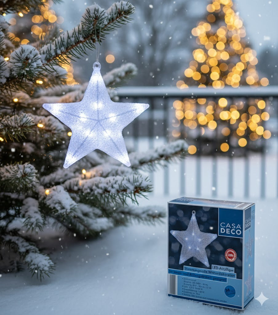 Casa Deco LED-Acrylfigur Stimmungsvolle Winterdekoration Stern
