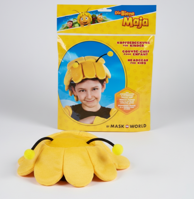 Die Biene Maja Kopfbedeckung Kinder Plüsch Kostüm Karneval Fasching Maskworld G