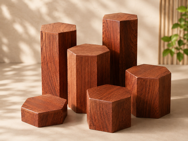 BELLE VOUS Holz Podest Set 6tlg Dekosäulen Schmuckständer Display Ständer E6