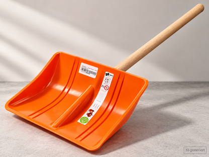 Romulus Husky Kinder Schneeschaufel 87cm Orange Holzstiel Schneeschieber D5