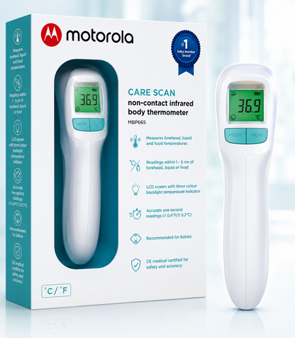 Motorola Care Scan MBP66S Infrarot Thermometer Kontaktlos Fieberthermometer C1