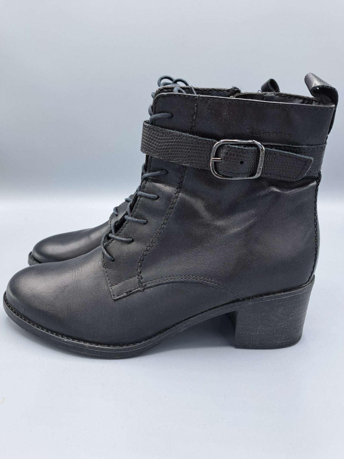 Tamaris Damenschuhe Stiefel Schwarz Größe 39 Leder Komfort Schuh Herbst/Winter