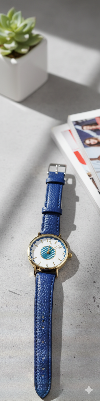 K-Mail Order Armbanduhr Blau Elegant Modern Unisex Uhr Damen Herren