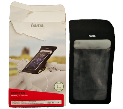 Hama Universal Fahrradtasche 8x16 cm Lenkertasche Rahmentasche Handy Tasche A8