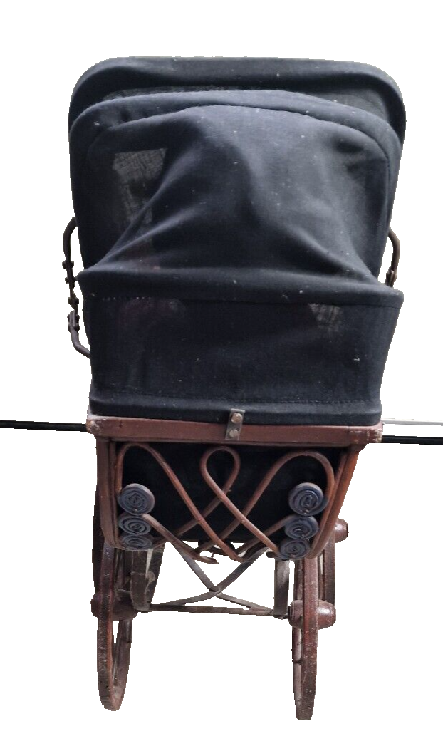 Sammlerpuppe Junge mit Puppenwagen Nostalgie Porzellanpuppe 2 Teddybären
