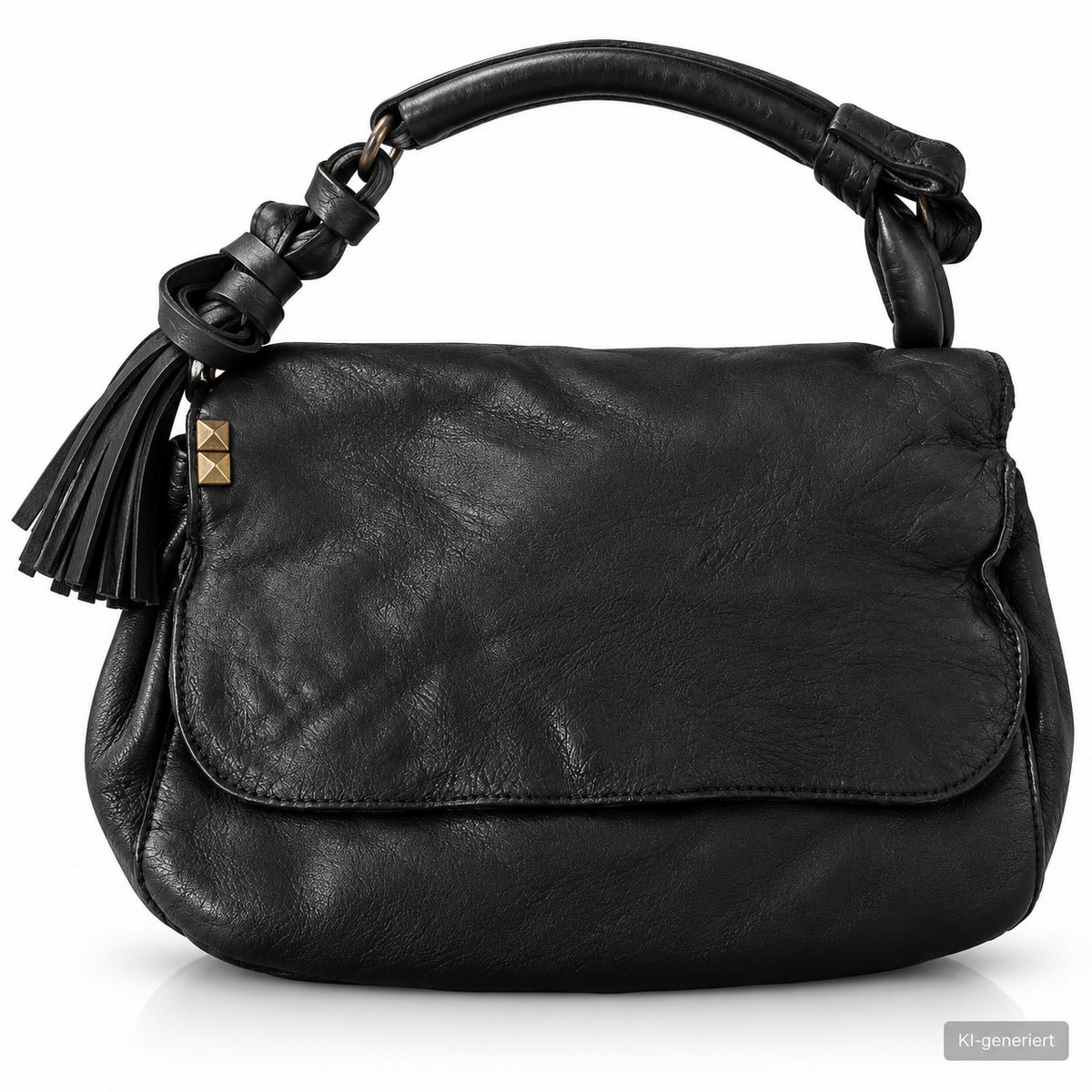 Desiderius Aemilia Damen Ledertasche Schwarz Echtleder Umhängetasche Vintage H2