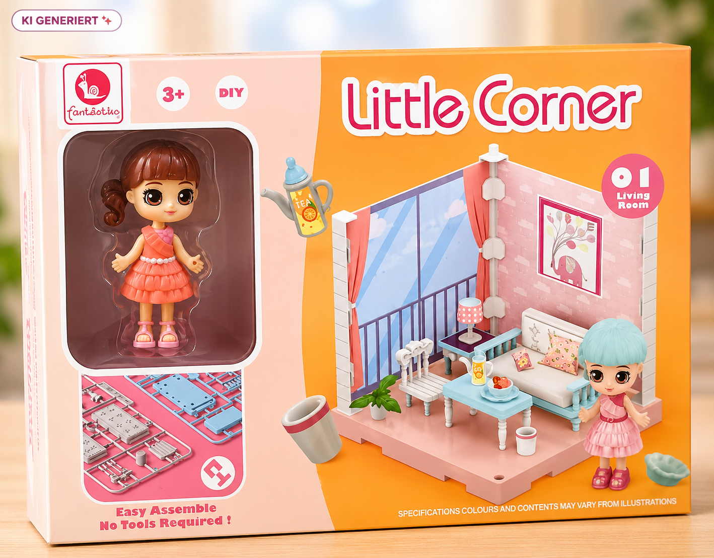 Fantastico Little Corner 01 Living Room Puppenhaus Miniatur Bausatz DIY Möbel D4