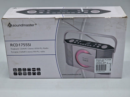 Soundmaster RCD1755SI tragbares Radio mit CD-Player