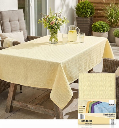 Tukan Tischdecke wetterfest 130x180 cm Beige Gartentischdecke