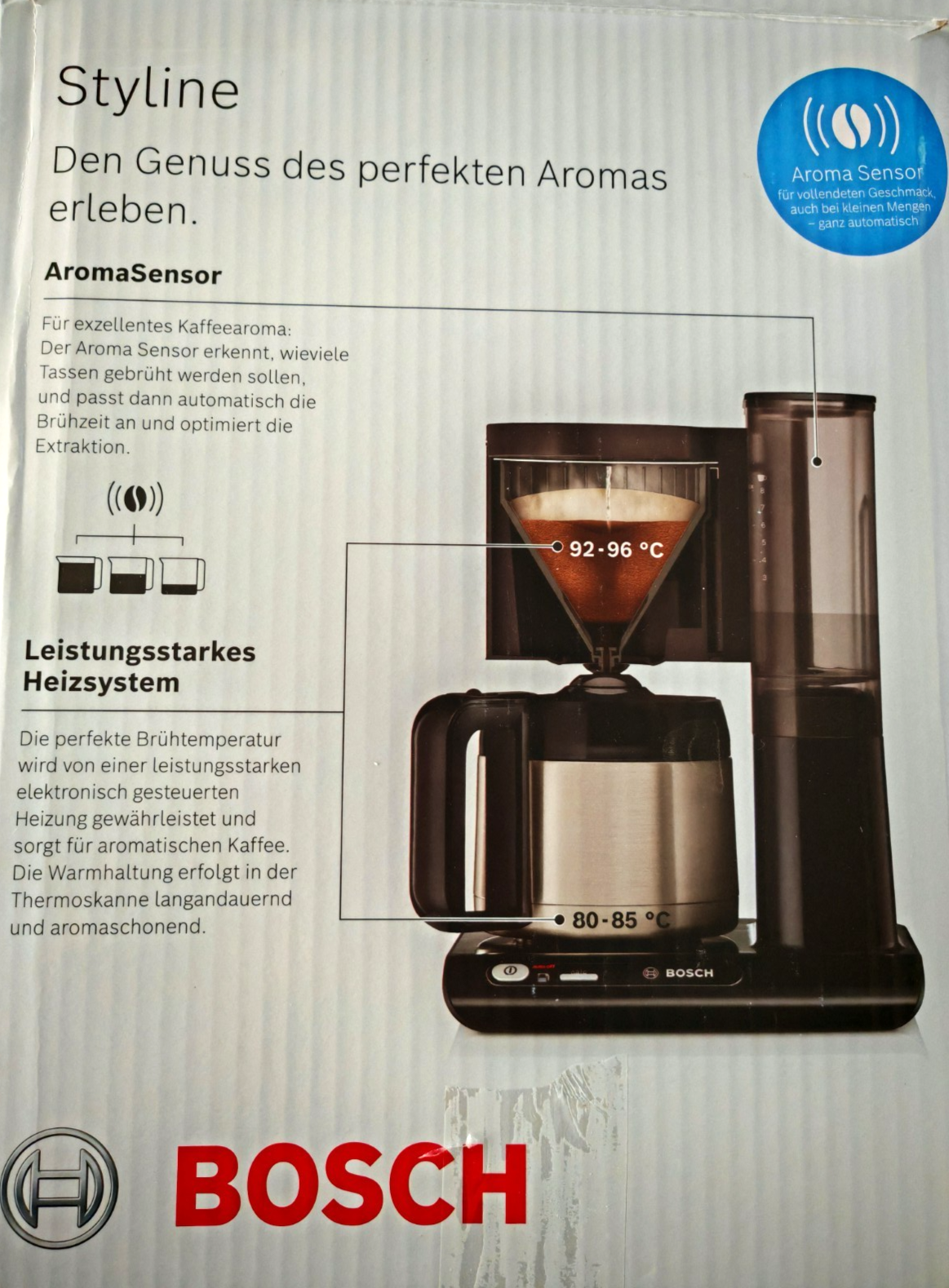 Bosch Styline TKA8A053 Filterkaffeemaschine Thermokanne Aroma Sensor 1,1L B-07