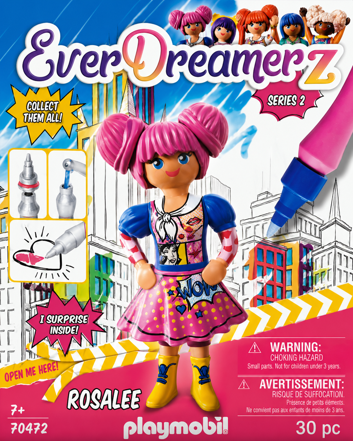 PLAYMOBIL 70472 EverDreamerz Rosalee Comic World Serie 2 30-tlg. Set D5
