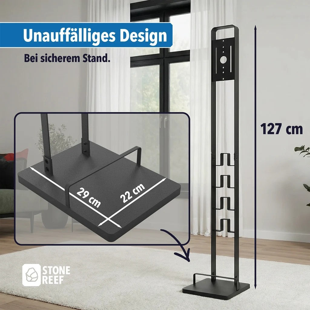 STONEREEF Ständer für Dyson Staubsauger Zubehörhalter ohne Bohren Schwarz B2