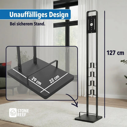 STONEREEF Ständer für Dyson Staubsauger Zubehörhalter ohne Bohren Schwarz B2