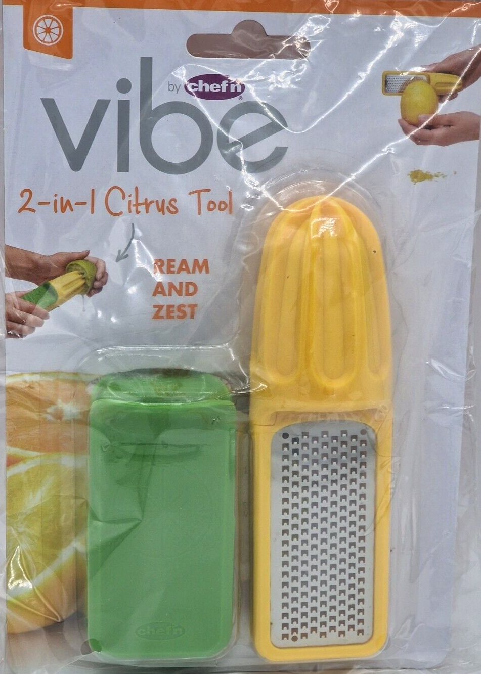 CHEF'N Vibe Zitruspresse 2in1 Zitronenpresse Saftpresse Limettenpresse Küche B6