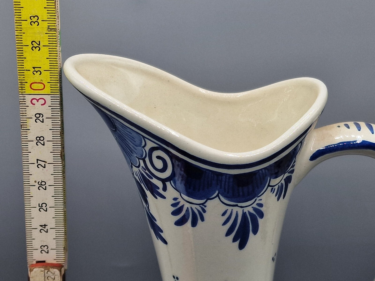 Delfts Blauw RAAM Holland Keramik Krug Vase Handgemalt Blau Weiß 527