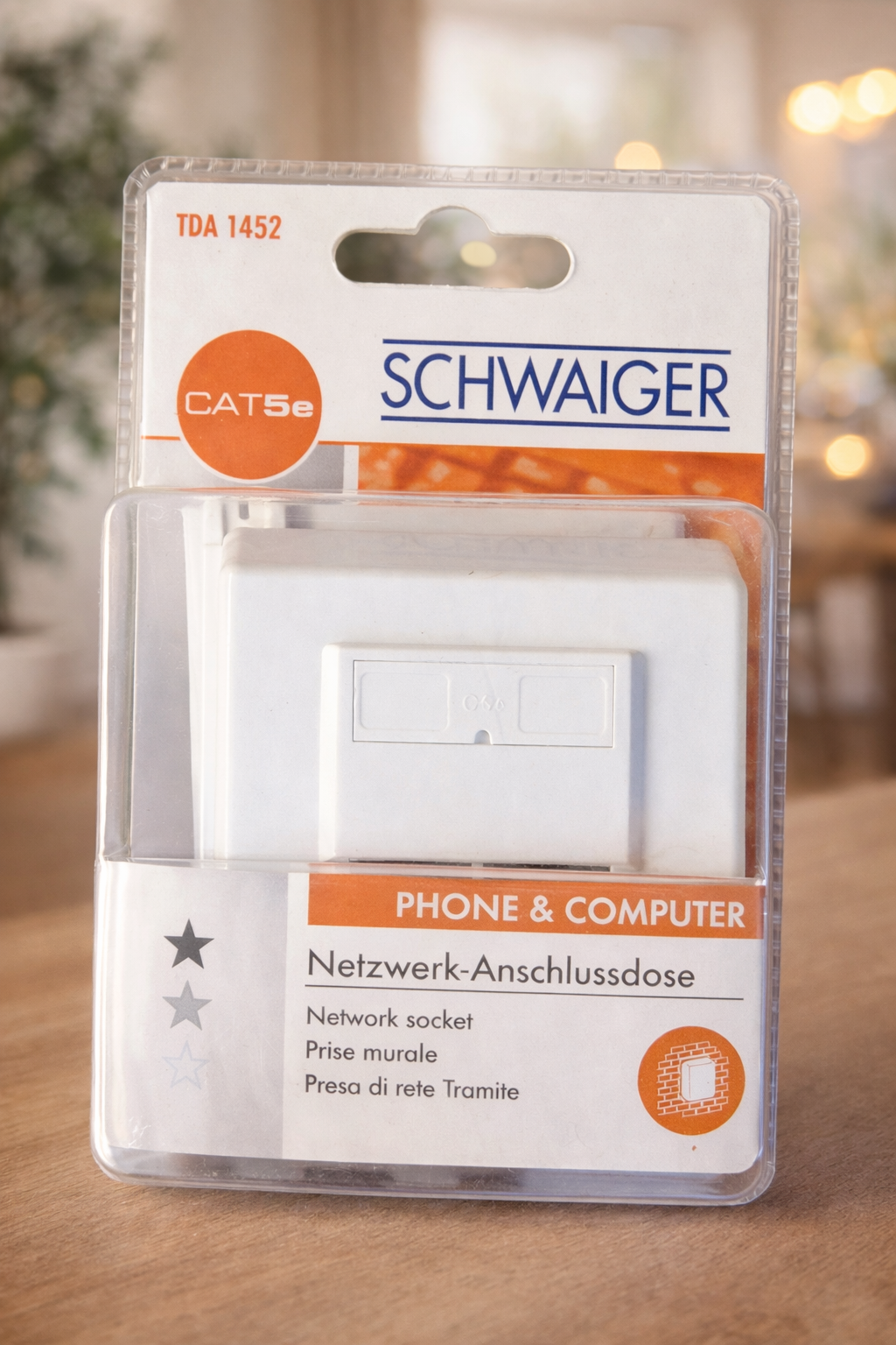 Schwaiger TDA1428 Cat5e Netzwerk Anschlussdose LAN Dose