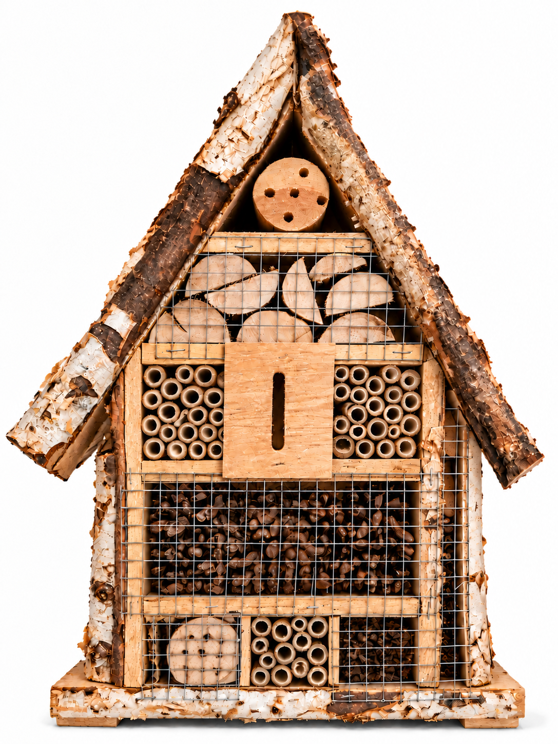 Insektenhotel 48x34x11,5cm XXL Bienenhotel Wildbienen Bambus Birke Garten A0