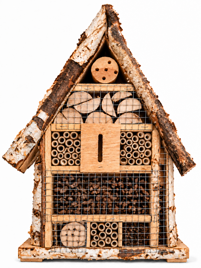 Insektenhotel 48x34x11,5cm XXL Bienenhotel Wildbienen Bambus Birke Garten A0